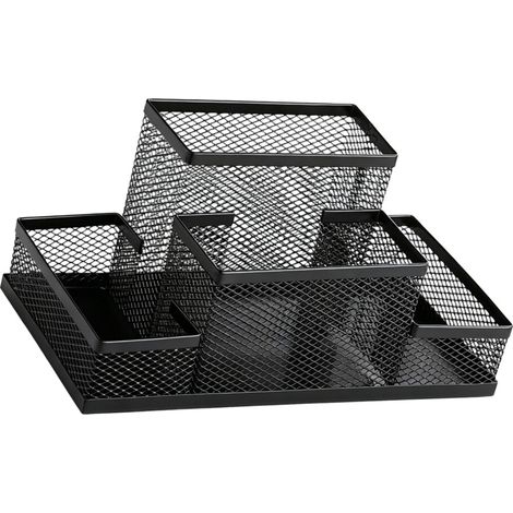 Portapenne versatile in metallo con quattro scomparti