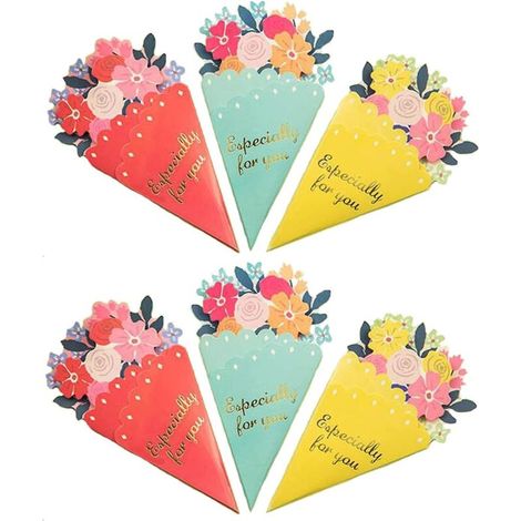 Set mit Mini-Grußkarten, einem Blumenstrauß und kleinen Umschlägen (1/5)