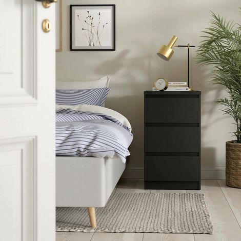 Dmora - Cajonera Accudino, Cómoda multiusos, Cómoda de dormitorio, Gabinete con cajones, 50x40 h70 cm, Negro (1/5)