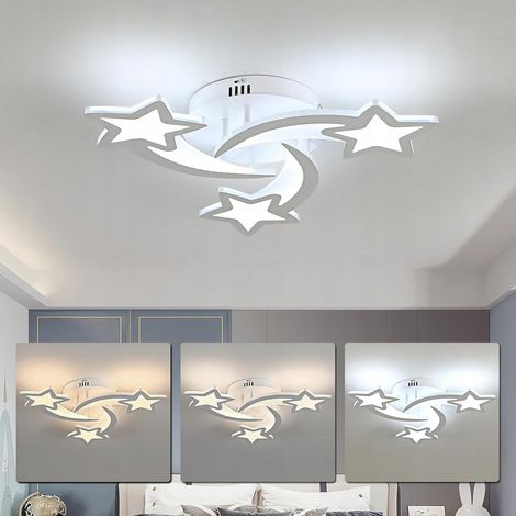 Plafoniera LED dimmerabile, moderna lampada a sospensione bianca (1/5)