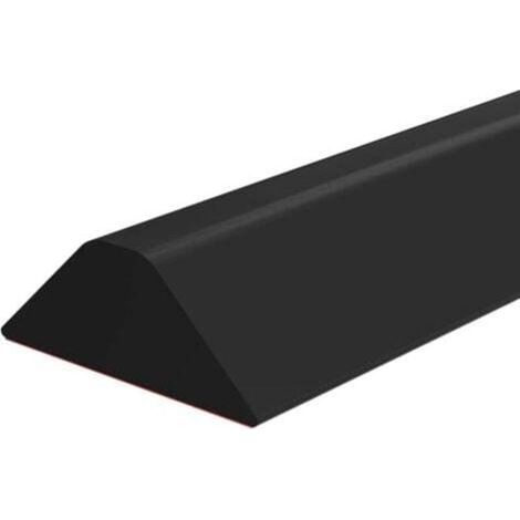 Bouchon d'eau de salle de bain pliable Barrière anti-inondation Barrage d'eau en caoutchouc Barrière de sol de salle humide Seuil de douche Garde-eau (Couleur : noir, Taille : 1 m/39 po) (1/4)