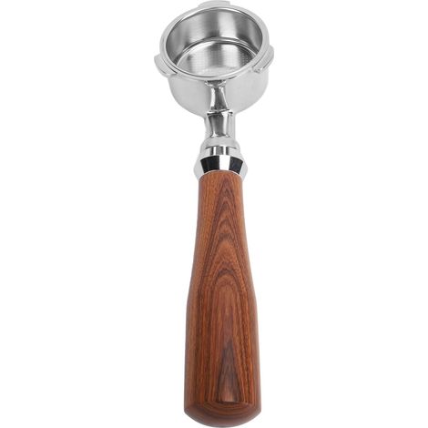 Porte-filtre sans Fond de 51 Mm, en Acier Inoxydable avec Poignée en Bois, Accessoire pour Machines à café KF5400 6001 5403 (E Classique Palissandre) (1/5)
