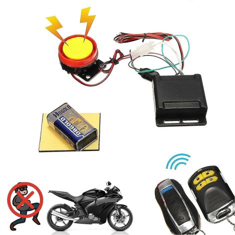Alarme moto avec télécommande, 125 dB, capteur de vibrations et de mouvement sans fil pour vélos, VTT et motos (1/5)