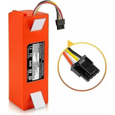 Batterie rechargeable 14.4V 5200mAh pour aspirateur robot Xiaomi Roborock, pack remplacement, accessoire compatible, longue durée, charge rapide, pièce détachée (1/4)