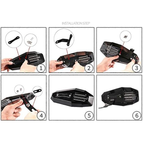 Motorrad-Handschutz, Schwarz