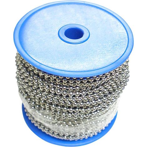 Cadena Bolas Laton Cromado 3,2 mm. Rollo 50 metros