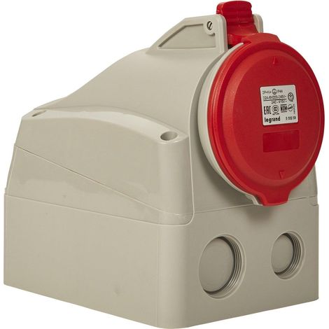 Legrand P17 enchufe 3P+N+T 32A rojo IP44