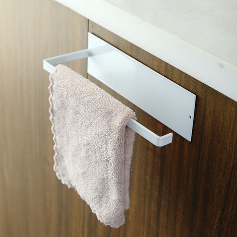 Porte-serviettes en papier sans poinçonnage, porte-serviettes en papier de cuisine, support de rangement suspendu, support de rangement en rouleau de papier blanc (1/5)
