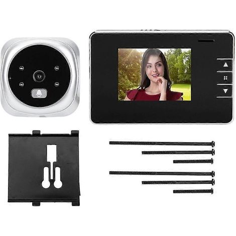 Sonnette vidéo antivol électronique de 7,1 cm (2,8 pouces) avec vision « œil de chat » (1/5)