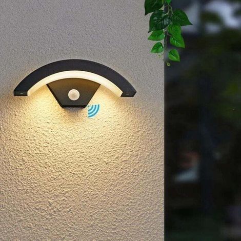 Outdoor Wall Light LED Motion Sensor 24W IP54 Waterproof Warm Light 3000K for Entrance Terrace Garage (1/4)