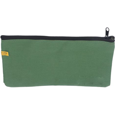 Werkzeugtasche aus khakigrünem Canvas, strapazierfähige, multifunktionale Tragetasche mit Fächern für Schlüssel, Schraubendreher und Nägel, Maße 33 x 19 cm (1/5)