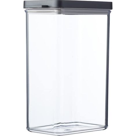 Mepal - Contenitore Omnia - con Coperchio per Alimenti Secchi - Organizzatore e Contenitore per la Cucina - Contenitore Impilabile ed Ermetico - Lavabile in lavastoviglie - 2000 ml - Black (1/4)