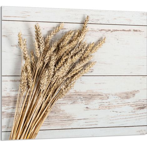 GLASPLATTE FÜR KÜCHE 65x60 Holz