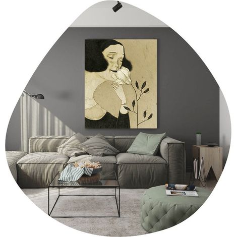Miroir en bois "Besso" - 60 x 60 cm - Noir