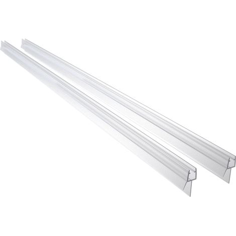 2 Pezzi Guarnizione Sottoporta (Modello-2) per box doccia lunga 90 cm per vetro da 5-6 mm Coda Morbida larga 18 mm Tagliabile