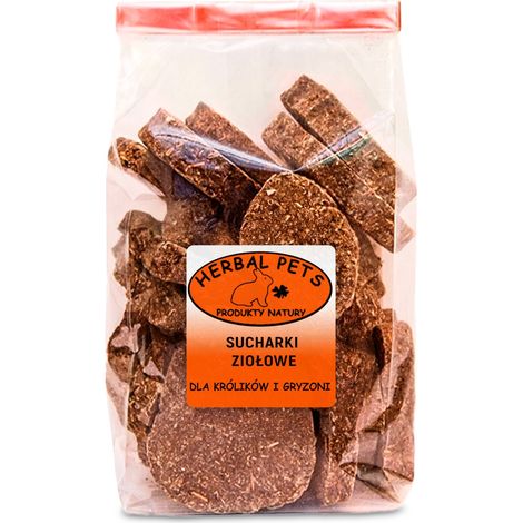Biscotti alle erbe 140 g, prelibatezza naturale per roditori e conigli, vitamine