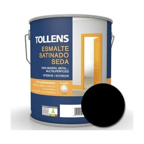 Esmalte satinado seda negro 750ml