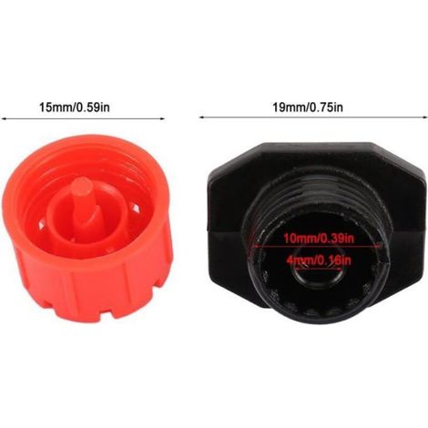 Goutteur D'irrigation - Réglable 360° À 8 Trous - Anti-obstruction - Raccord 1/4" - Lot De 100 Pièces (1/4)