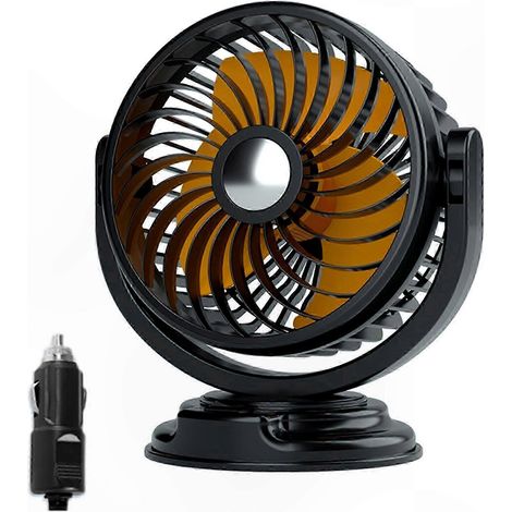 Mini-Elektroventilator (24 V DC) für Autos, leistungsstarker 360°-Kühler, Auto- und Heimzubehör, starker Luftstrom, Fahrzeugdekoration (1/5)