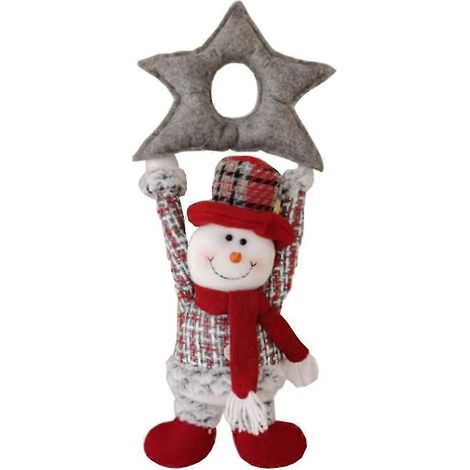 Schneemann-Weihnachtsfigur zum Aufhängen, 1 Stück, verschiedene Farben (1/5)
