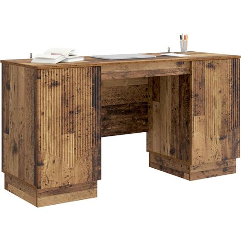 Maison Exclusive - Schreibtisch mit Regal Altholz 142,5 x 50 x 75