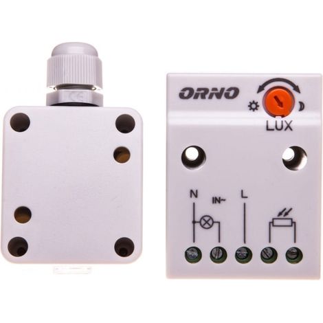 Dämmerungssensor mit externer Sonde im Gehäuse 2300W 2-100lx IP65/IP20 weiß OR-CR-232