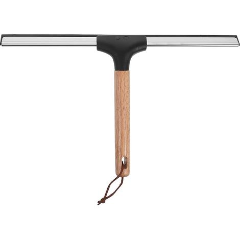 Flauschiger Duschtürabzieher mit Holzgriff für Fenster, Spiegel und Badezimmerglas, ergonomisch, kratzfest für einfache Reinigung (1/4)