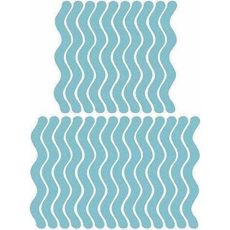 Non-Slip Strips, Non-Slip Bathtub Stickers, 24 Non-Slip Strips for Bathtub and Shower, Self-Adhesive Non-Slip Mat Suitable for Stairs, Slippery Surfaces, White (1/5)