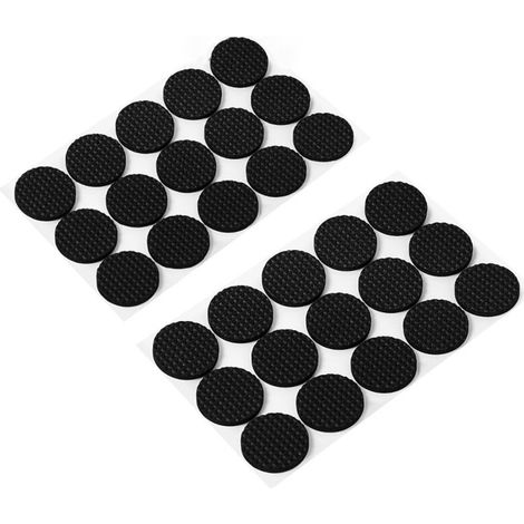 Schwarze runde Gleiter mit 2,5 cm Durchmesser (30 Stück) für Sofafüße, Esszimmerstühle und Tischbeine, rutschfeste Pads. (1/5)