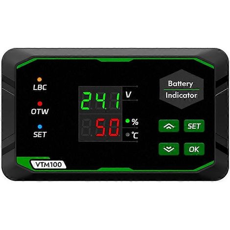 DC7-100V Batterieanzeige, Batteriespannungs- und Kapazitätstester, Batteriemonitor, Coulometer für ternäre Lithium-/Blei-Säure-Batterien (1/5)