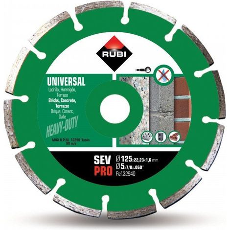 Disco de corte diamantado Rubi pro r32940 125 mm