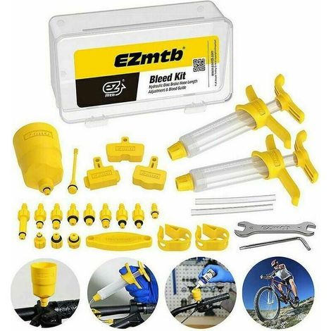 CHOYCLIT Fahrradbremsen-Entlüftungsset, Hydrauliköl, kompatibel mit Shimano, Magura, Tektro und SRAM, professionelles Fahrradreparaturwerkzeug (1/5)
