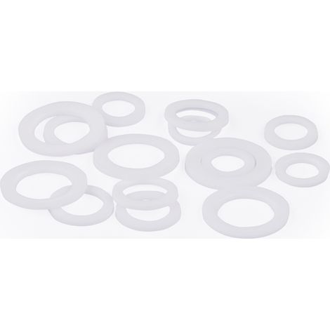 Surtido de 15 juntas de PTFE (5 juntas de 3/8 + 5 juntas de 1/2 + 5 juntas de 3/4) para sellar los racores QUICK PLOMBERIE.