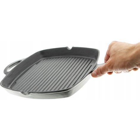 GROSSE GRILLPFANNE AUS GUSSEISEN ZUM GRILLEN (1/5)