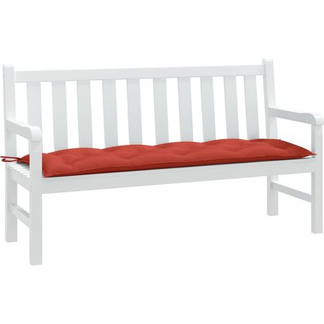 Gartenbank-Auflage Melange Rot 150x50x7 cm Stoff