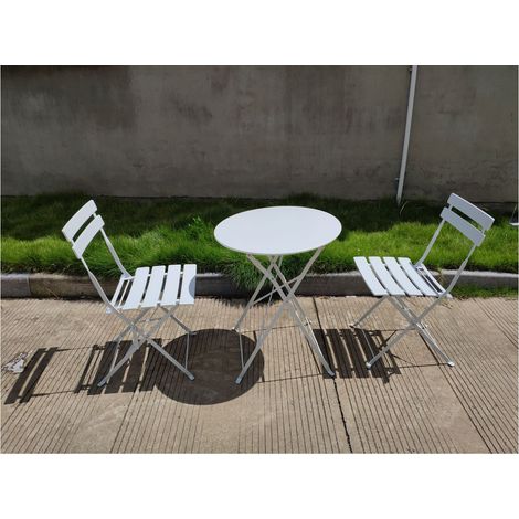 55877 SET BISTRO GIOTTO IN ACCIAIO TORTORA - TAVOLO + 2 SEDIE (1/3)