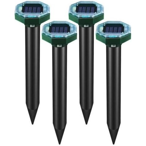 4-teiliges solarbetriebenes Ultraschall-Maulwurfabwehrgerät, Ultraschall-Maulwurfabwehrgerät, Ultraschall-Schlangenabwehrgerät (1/5)