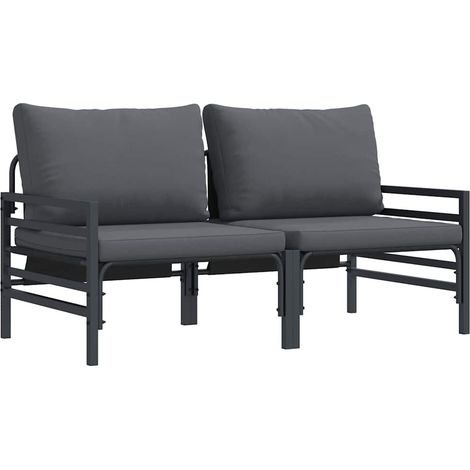 Maison Exclusive - Gartenmöbel mit Kissen 2 Stück Anthrazit 80 x