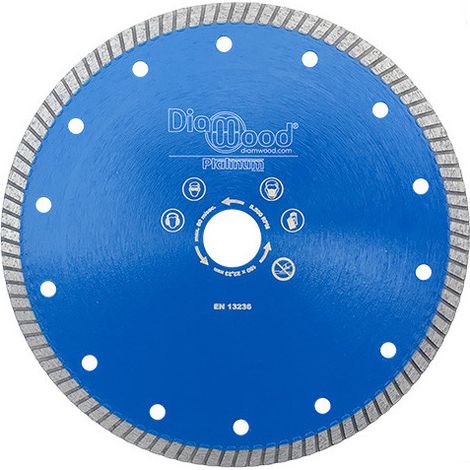 Disque Diamant Pro KATANA D. 180 x Al. 22,23 x Ht. 7 x Ép. 1,7 mm - Grès Cérame, Granite, Marbre - Diamwood