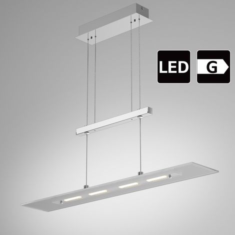 Monzana Lámpara LED de techo colgante 1600lm 5W en 4 paneles para mesa comedor Blanco cálido 3000K IP20 altura ajustable
