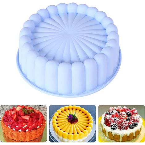 1 Moule à gâteau, silicone alimentaire, antiadhésif, 20 cm, four micro-ondes (1/5)