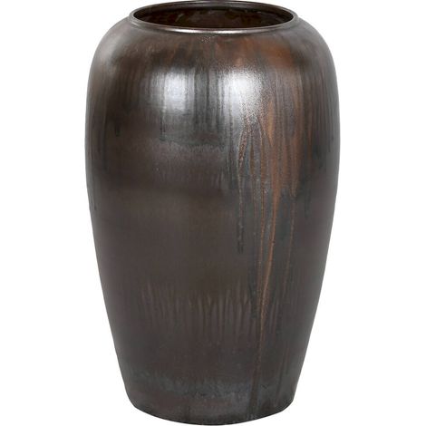 Vase élégant en céramique marron pour intérieur chic - Marron foncé nuancé (1/3)