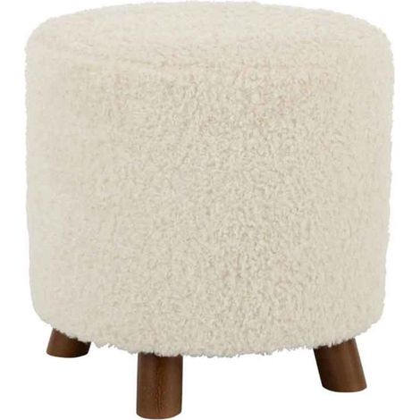 Pouf Design "Mouton" 40cm Blanc (1/2)