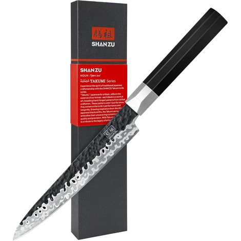 Couteau Universel 15 cm Style Chef Gyuto 7 Couches Japonais Acier 9Cr18MOV Lame Tranchante Manche G10 (1/5)