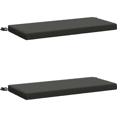 Coussins de banc 2 pièces SOEST 2 pc 100 % polyester Anthracite vidaXL