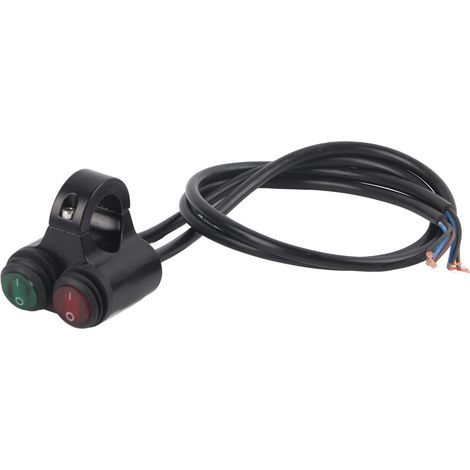 Interrupteur Double Bouton 22mm pour Moto, Commande Universelle pour Phare, Frein, Feux Anti-Brouillard et Klaxon (1/5)
