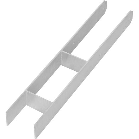H-förmiger Säulenfuß zum Einbetten, Halterung, verzinkter Stahlanker, 100 mm