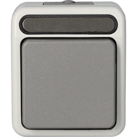 Merten Aquastar MEG3116 8029 - Interruttore a 1 polo, colore: grigio chiaro