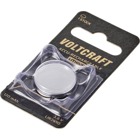 VOLTCRAFT LIR2450 Knopfzellen-Akku LIR 2450 Lithium 120 mAh 3.6 V 1 St. (1/4)