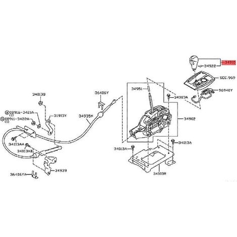 Schaltknaufkopf 34910-JK03A 34910-1LA6C für QX56-- (1/5)